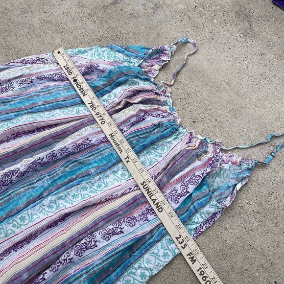 Anthropologie Womens Size S Summer Beach Cover Up Maxi‎ Dress Coastal Boho Flowy - Picture 3 of 4